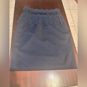 Anthropology Chic Black Lace Pencil Skirt